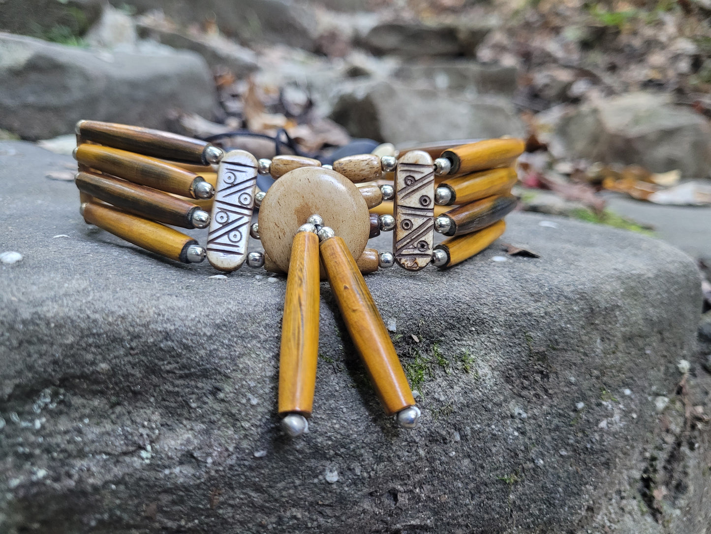 Chestnut Chic Real Bone Choker Necklace