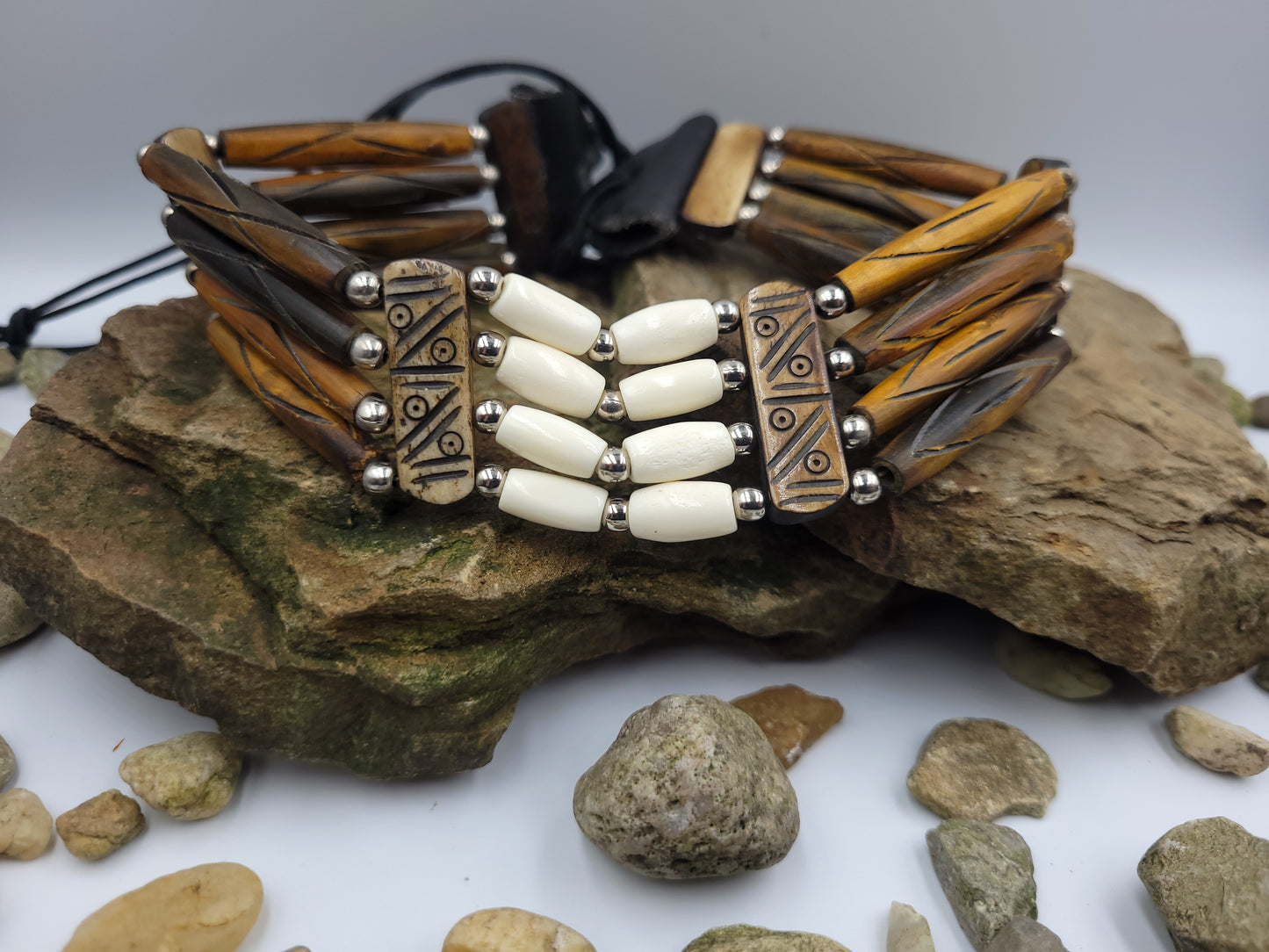Sandstone Serenity Bone Choker Necklace