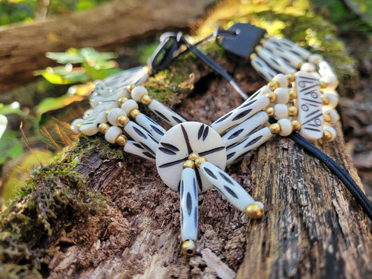 Arctic Moon Bone Choker Necklace